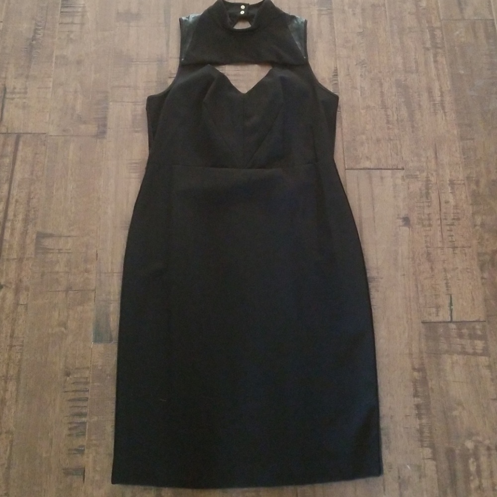 Sexy black dress with diamond cutouts